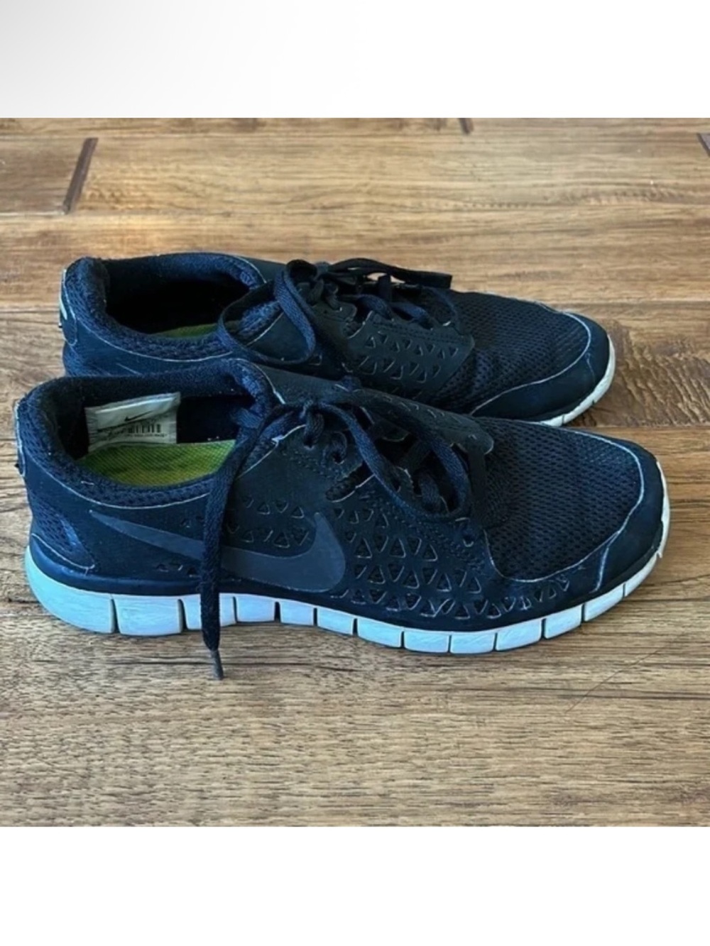Nike Free RN Run Running Shoes Black Gym Workout Womens Size 8